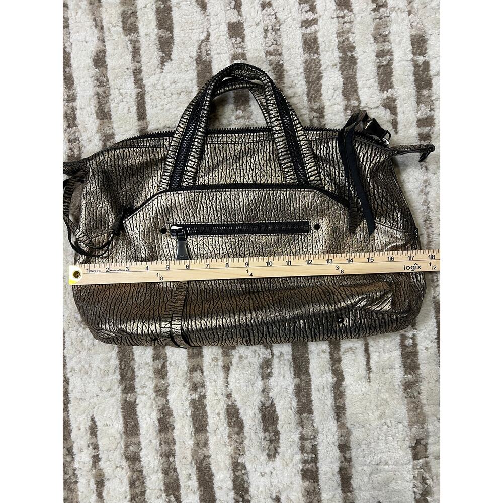 Aimee Kestenberg Leather Shoulder Bag Rose Gold/Black 2 Handles Or Strap A384377 - Picture 9 of 12